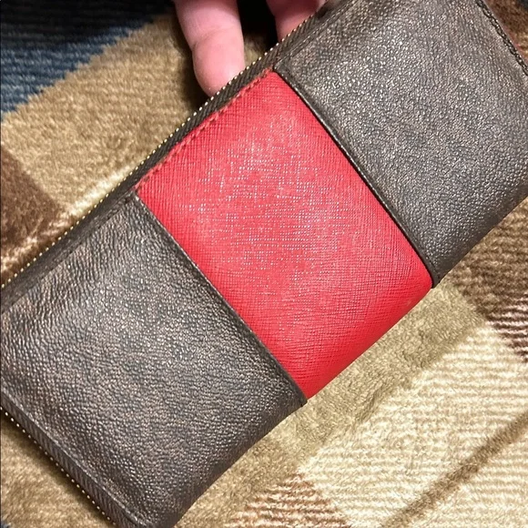 Michael Kors Red and Brown Wallet - Picture 4 of 10